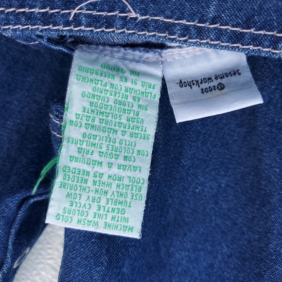 Vintage Sesame Street Overalls Denim Blue Baby Girls 3-6 Months - Picture 4 of 4